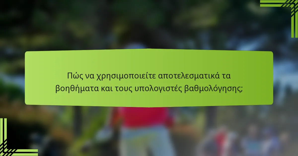 Πώς να χρησιμοποιείτε αποτελεσματικά τα βοηθήματα και τους υπολογιστές βαθμολόγησης;